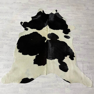 Koeienhuid zwart bruin creme 225x205cm