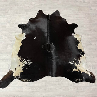 Koeienhuid zwart bruin creme 225x220cm