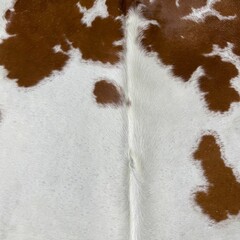Koeienhuid bruin wit creme 225x175cm
