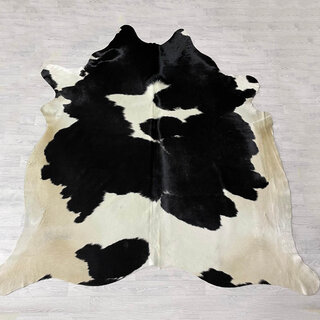 Koeienhuid zwart creme 260x245cm