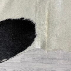 Koeienhuid zwart creme 260x245cm