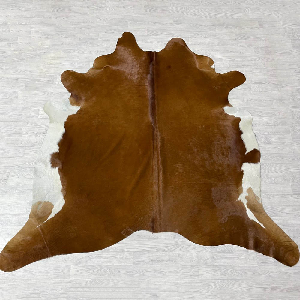 Lederstore Koeienhuid bruin wit 235x240cm