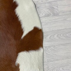 Koeienhuid bruin wit 235x240cm