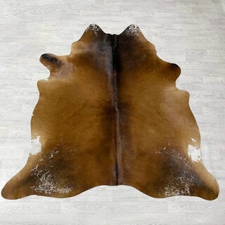 Koeienhuid bruin zwart wit 215x205cm
