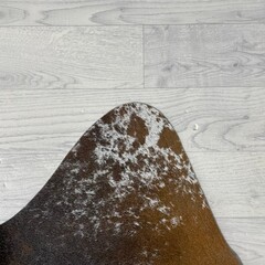 Koeienhuid bruin zwart wit 215x205cm