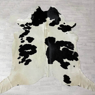 Koeienhuid zwart wit creme 255x245cm