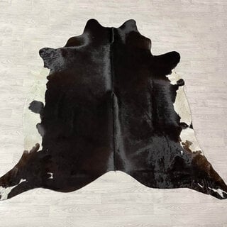 Koeienhuid bruin zwart wit 235x235cm