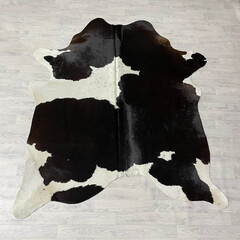Koeienhuid bruin wit 215x185cm