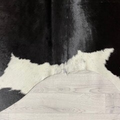 Koeienhuid bruin wit 215x185cm