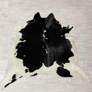 Koeienhuid zwart wit bruin 205x210cm