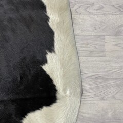 Koeienhuid zwart wit bruin 205x210cm
