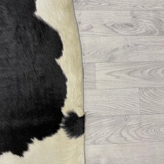 Koeienhuid zwart wit bruin creme 235x220cm