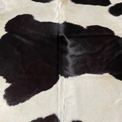 Koeienhuid zwart creme bruin 240x225cm