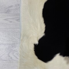 Koeienhuid zwart creme bruin 240x225cm
