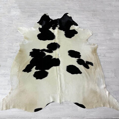 Koeienhuid zwart creme 255x240cm