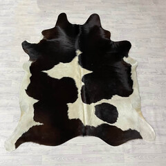 Koeienhuid bruin creme 220x190cm