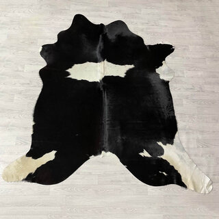 Koeienhuid bruin zwart creme wit 225x215cm