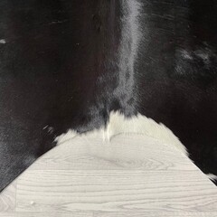 Koeienhuid bruin zwart creme wit 225x215cm