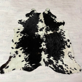 Koeienhuid zwart bruin wit creme 245x225cm