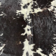 Koeienhuid zwart bruin wit creme 245x225cm