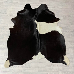 Koeienhuid zwart bruin wit 210x170cm