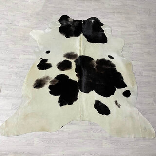 Koeienhuid zwart bruin creme 235x235cm