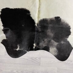 Koeienhuid zwart bruin creme 235x235cm