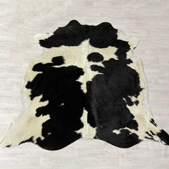 Koeienhuid zwart creme 235x230cm
