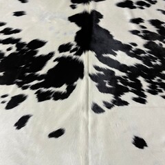 Koeienhuid zwart creme 245x230cm