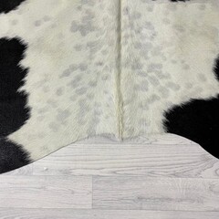 Koeienhuid zwart bruin creme 225x210cm