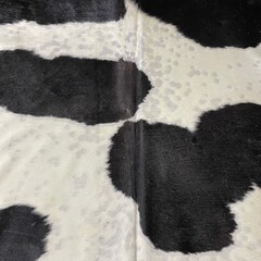 Koeienhuid zwart bruin creme 225x210cm