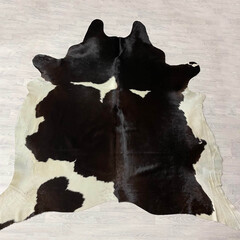 Koeienhuid bruin creme 255x245cm