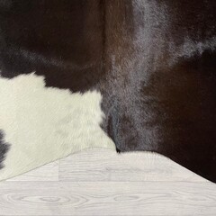 Koeienhuid bruin creme 255x245cm