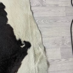 Koeienhuid bruin creme 255x245cm