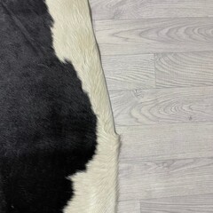 Koeienhuid zwart creme 255x225cm