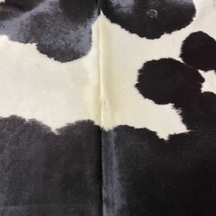 Koeienhuid zwart creme 255x225cm