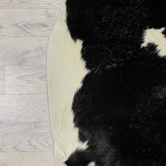 Koeienhuid zwart creme 240x235cm