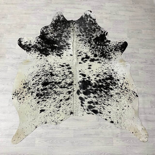 Koeienhuid zwart wit creme 210x180cm