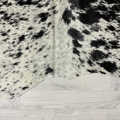 Koeienhuid zwart wit creme 210x180cm