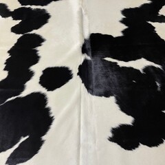 Koeienhuid zwart creme 255x240cm