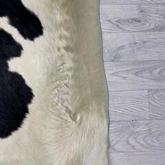 Koeienhuid zwart creme 255x240cm