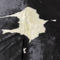 Koeienhuid zwart wit creme 240x230cm