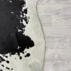 Koeienhuid bruin zwart wit 235x210cm