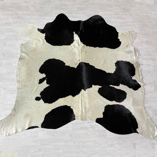 Koeienhuid zwart bruin creme 235x240cm