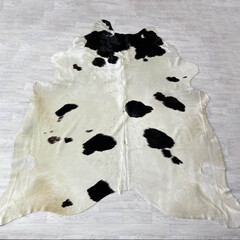 Koeienhuid zwart bruin creme 250x250cm