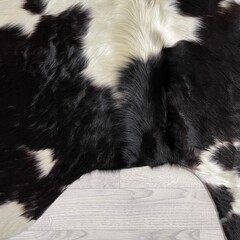 Koeienhuid zwart bruin creme 250x250cm
