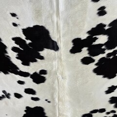 Koeienhuid zwart creme 250x235cm