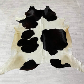 Koeienhuid bruin wit creme 240x235cm
