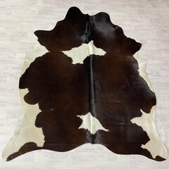 Koeienhuid bruin wit 245x205cm