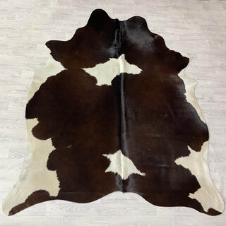 Koeienhuid bruin wit 245x205cm
